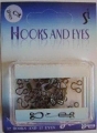 24 x Hooks And Eyes Fasteners Black 7-8mm Size 0