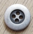 15mm Metal Button 4 Hole Silver