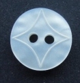 10mm Star Pattern White Sewing Button