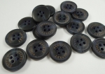 19 x 18mm OSPREY LONDON Aran Dark Brown Sewing Buttons 4 Hole