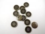 13 x 15mm BARBOUR METAL Coat Jacket Brass Sewing Buttons 4 Hole