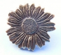 Novelty Button Sunflower Black Gold 18mm