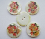 23mm Flower Pattern Agoya Shell Mother of Pearl Button