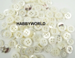 9mm Ivory Mother Of Pearl MOP Real Shell Button