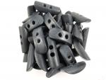 100 x 40mm Black Coat Toggle Buttons