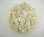 100 x 10mm Fisheye Ivory White Sewing Buttons
