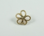 15mm Gold Flower Shank Metal Button
