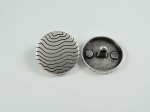 18mm Wavy Silver Shank Metal Button