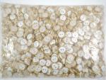 12mm Wholesale Pack Of 1700 Gold Metal Edge White Iridescent Metal Buttons