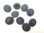 9 x 23mm Fabric Covered Navy Blue Shank Sewing Buttons
