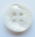 13mm Satin White Sewing Button 4 Hole