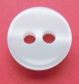 Tiny White Shadow Stripe Sewing Button 9mm