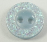 Light Blue Glitter Edge Sewing Button 11mm