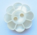 15mm Pearlized Flower Cream Sewing Button