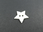 Novelty Button White Star 14mm