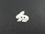 Novelty Button Bunny White 19mm
