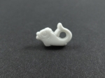 Novelty Button Fish White 18mm