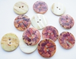 23mm Flower Pattern Agoya Shell Mother of Pearl Button