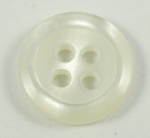 11mm Shadow Stripe Ivory Sewing Button 4 Hole