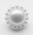 10mm Half Ball Pearl Ivory White Flower Sewing Button