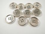 10 x 23mm Gold Sewing Buttons Flat 4 Hole