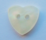 13mm Iridescent Ivory Heart Sewing Button