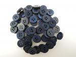 60 x 11mm Plain Navy Blue 4 Hole Sewing Buttons
