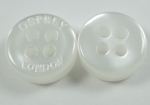 11mm OSPREY LONDON White Sewing Button 4 Hole