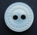 11mm Swirl Edge White Sewing Button 6109