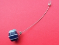 10mm Oval Blues White Bead On Wire