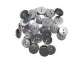 34 x 15mm Plain Black Sewing Buttons