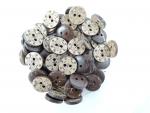 15mm Coconut Shell Real Shell Snowflake Pattern Sewing Button