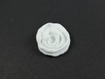 Novelty Button Rose White 24mm