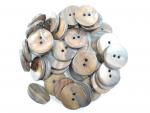 Real Shell Button Mother Of Pearl River Shell Brown 18mm