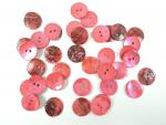 36 x 16mm Real Shell Buttons Cerise Pink Agoya Shell