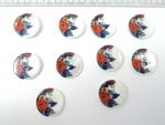 10 x Floral Real Shell Buttons Mother Of Pearl River Shell Size 20mm