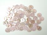 45 x Real Shell Buttons Pink Mother Of Pearl River Shell