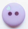 11mm Purple Aqua Heart Sewing Button