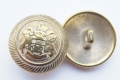 18mm Oxy Brass Shield Metal Button
