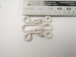 Double Fur Hooks And Eyes Fasteners White 30mm