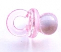 Novelty Button Baby Dummy Clear Pink 20mm